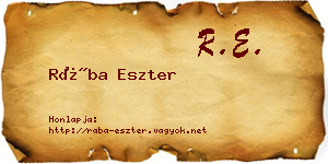 Rába Eszter névjegykártya